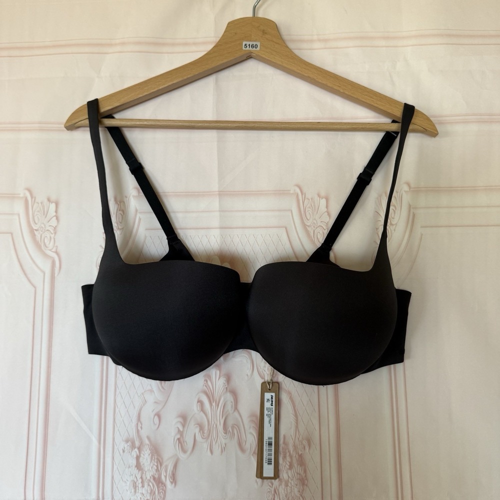 Skims Ultimate Push Up Balconette Bra Onyx Black Size 36D NWT $64